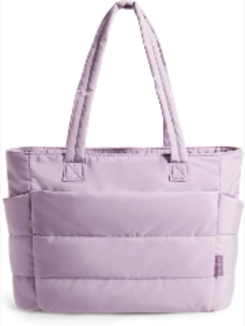 BAGSMART Puffy Tote Bag, Lightweight Quilted Shoulder Bag for 15.6